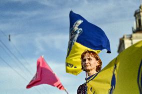 Rally in  support of Ukrainian POWs in Zaporizhzhia