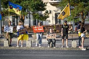 Rally in  support of Ukrainian POWs in Zaporizhzhia