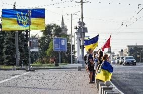 Rally in  support of Ukrainian POWs in Zaporizhzhia