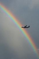 Rainbow And Aircraft