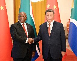 Xi Jinping And Cyril Ramaphosa Sign Documents - Beijing