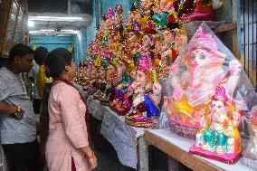 Preparation Of Ganesh Chaturthi Festival In India.