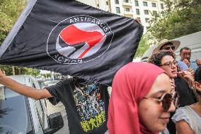 Protest Over Announcement By High Authority For Elections To Exclude Presidential Candidates In Tunis