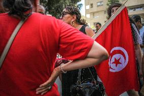 Protest Over Announcement By High Authority For Elections To Exclude Presidential Candidates In Tunis