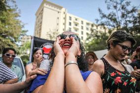 Protest Over Announcement By High Authority For Elections To Exclude Presidential Candidates In Tunis