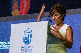 Journalist Sonsoles Ónega Received The Title Of Adoptive Daughter Of The Town From The Mayor Of Pozuelo De Alarcón, Paloma Tejer