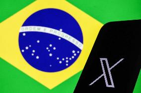 Brazil And X Photo Illustrations