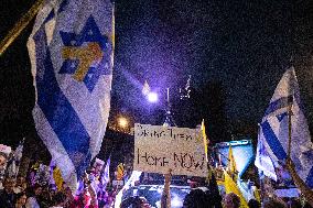 Tens Of Thousands Rally For Hostage Deal Across Israel