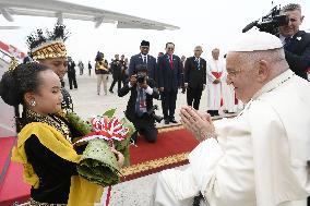 Pope Francis Touches Down In Jakarta - Indonesia