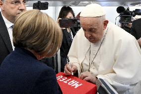 Pope Francis Touches Down In Jakarta - Indonesia