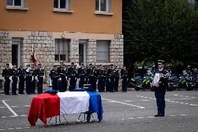 Tribute Ceremony For Gendarme Killed During A Road Check - Nice