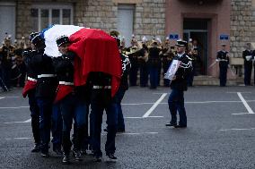 Tribute Ceremony For Gendarme Killed During A Road Check - Nice