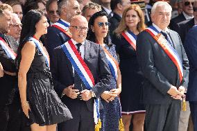 Tribute Ceremony For Gendarme Killed During A Road Check - Nice