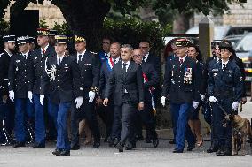 Tribute Ceremony For Gendarme Killed During A Road Check - Nice