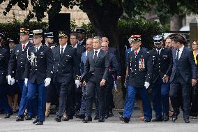 Tribute Ceremony For Gendarme Killed During A Road Check - Nice