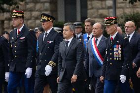 Tribute Ceremony For Gendarme Killed During A Road Check - Nice