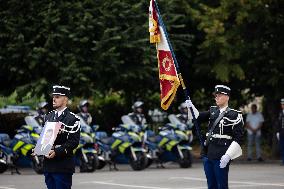 Tribute Ceremony For Gendarme Killed During A Road Check - Nice