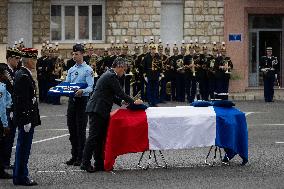 Tribute Ceremony For Gendarme Killed During A Road Check - Nice