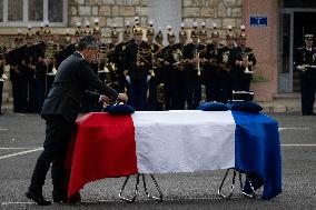 Tribute Ceremony For Gendarme Killed During A Road Check - Nice