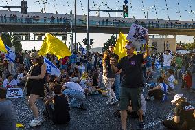 Protestors Block Roads - Jerusalem