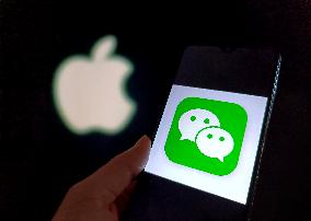 Illustration Apple And Wechat