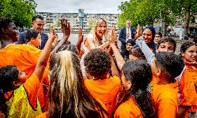 Queen Maxima Visit To The Team Toekomst Foundation - Rotterdam