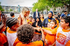 Queen Maxima Visit To The Team Toekomst Foundation - Rotterdam