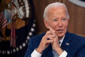 President Joe Biden makes remarks at the kickoff event of the Investing in America content series