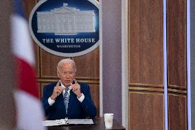 President Joe Biden makes remarks at the kickoff event of the Investing in America content series