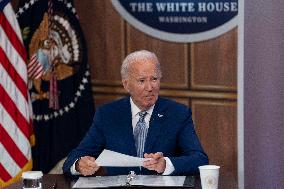 President Joe Biden makes remarks at the kickoff event of the Investing in America content series