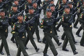 Military Parade In Mexico