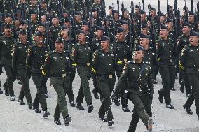 Military Parade In Mexico