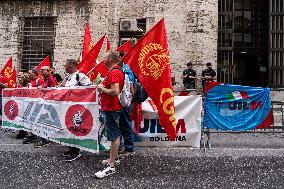 Italian Bus Industry Workers Protest In Rome