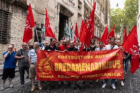 Italian Bus Industry Workers Protest In Rome