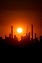 US Open - The Sun Sets Behind The Manhattan Skyline