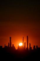 US Open - The Sun Sets Behind The Manhattan Skyline