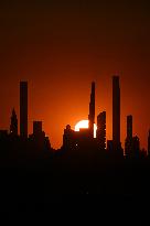 US Open - The Sun Sets Behind The Manhattan Skyline