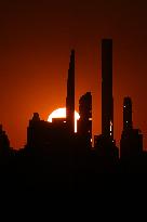 US Open - The Sun Sets Behind The Manhattan Skyline