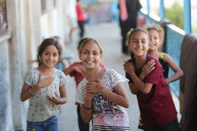 Children Play In Nuseirat Refugee Camp - Gaza