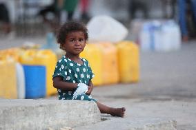 Children Play In Nuseirat Refugee Camp - Gaza