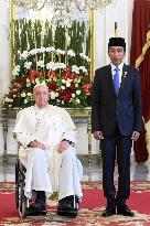 Pope Francis Meets With President Joko Widodo - Jakarta