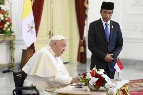 Pope Francis Meets With President Joko Widodo - Jakarta