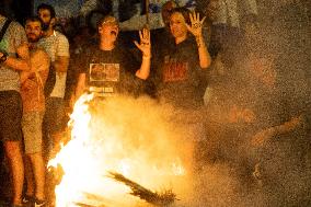 Anti-Government Protest Outside Netanyahu’s Home - Jerusalem