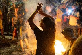 Anti-Government Protest Outside Netanyahu’s Home - Jerusalem