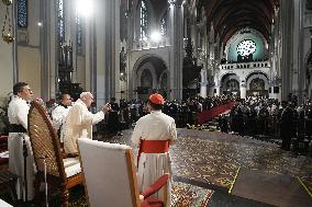 Pope Francis Meets The Catholic Community - Jakarta