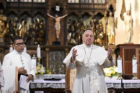 Pope Francis Meets The Catholic Community - Jakarta