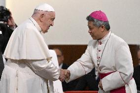 Pope Francis Meets The Catholic Community - Jakarta