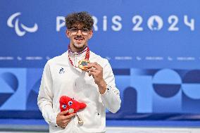 Paris 2024 Paralympics - Para Cycling Road - Alexandre Leaute Wins Gold