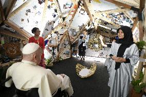 Pope Francis Meets With Young People Of Scholas Occurrentes - Jakarta