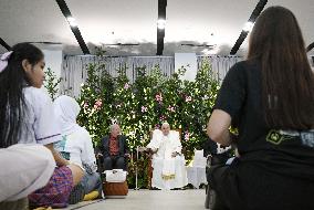 Pope Francis Meets With Young People Of Scholas Occurrentes - Jakarta